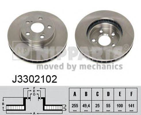 Тормозной диск NIPPARTS J3302102