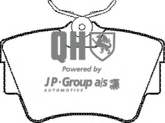 Комплект тормозных колодок, дисковый тормоз JP GROUP BP1132