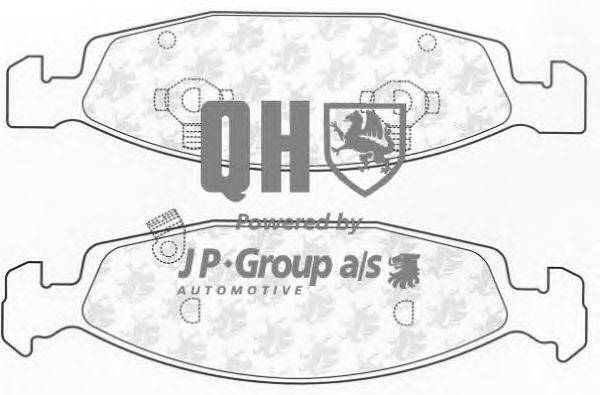 Комплект тормозных колодок, дисковый тормоз JP GROUP BP1265