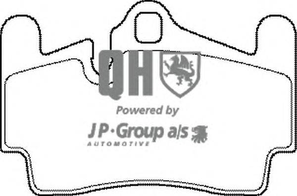 Комплект тормозных колодок, дисковый тормоз JP GROUP BP1463
