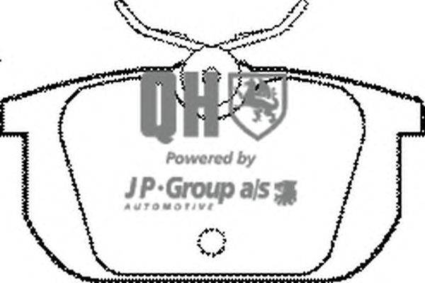 Комплект тормозных колодок, дисковый тормоз JP GROUP BP369