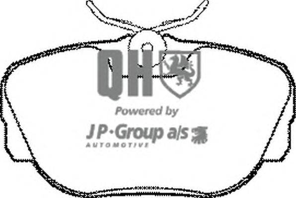 Комплект тормозных колодок, дисковый тормоз JP GROUP BP533