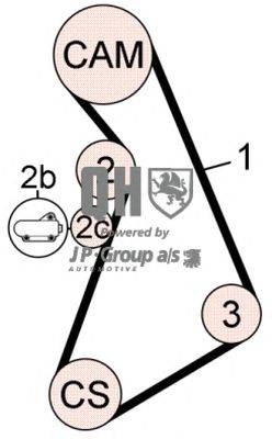 Комплект ремня ГРМ JP GROUP QBK785