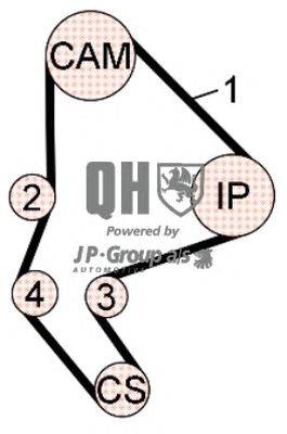 Комплект ремня ГРМ JP GROUP QBK586