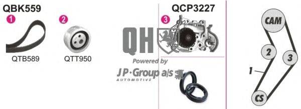 Водяной насос + комплект зубчатого ремня JP GROUP QBPK5590