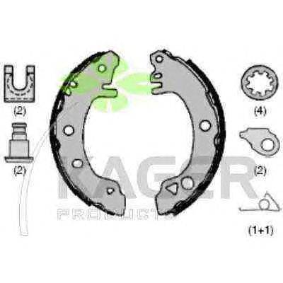 Комплект тормозных колодок KAGER 34-0167