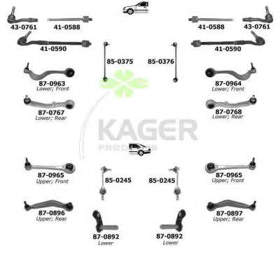 Подвеска колеса KAGER 800454