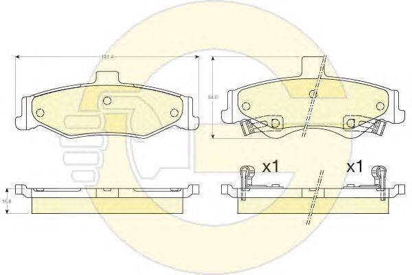 Комплект тормозных колодок, дисковый тормоз GIRLING 6135706