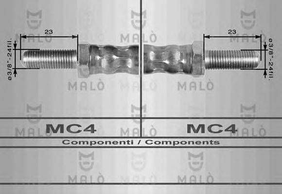 Тормозной шланг MALÒ 8453