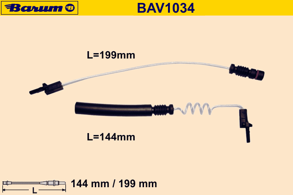 Сигнализатор, износ тормозных колодок BARUM BAV1034