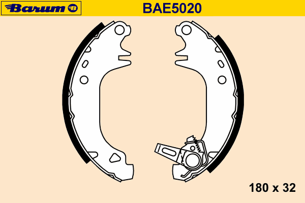 Комплект тормозных колодок BARUM BAE5020