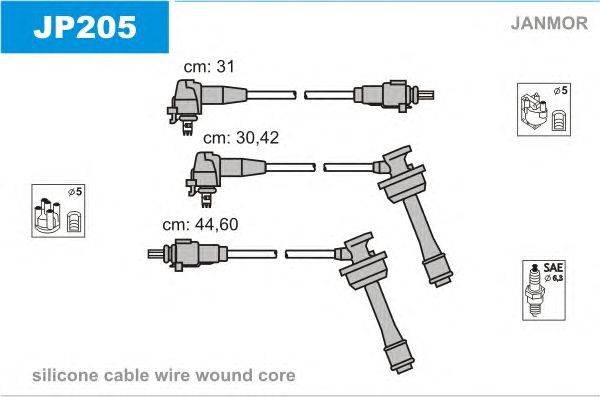 Комплект проводов зажигания JANMOR JP205