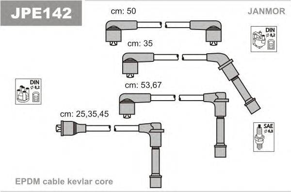 Комплект проводов зажигания JANMOR JPE142