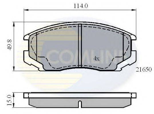 Комплект тормозных колодок, дисковый тормоз COMLINE CBP0415