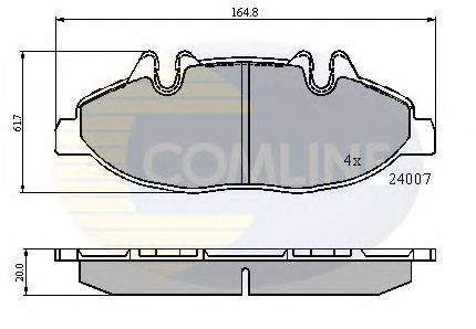 Комплект тормозных колодок, дисковый тормоз COMLINE CBP01305