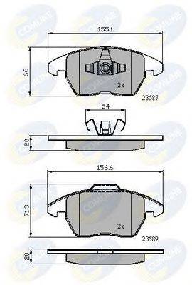 Комплект тормозных колодок, дисковый тормоз COMLINE CBP01224