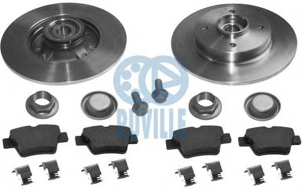 Комплект тормозов, дисковый тормозной механизм RUVILLE 6643BD2