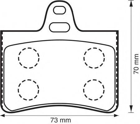 Комплект тормозных колодок, дисковый тормоз STOP 573028S