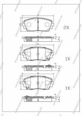 Комплект тормозных колодок, дисковый тормоз NPS 6135359