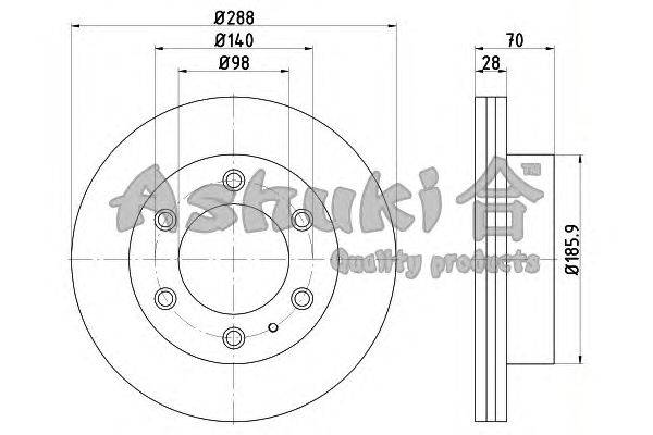 Тормозной диск ASHUKI M608-25