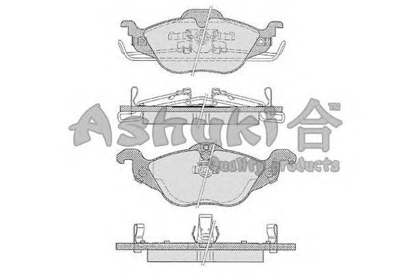 Комплект тормозных колодок, дисковый тормоз ASHUKI QO60-15