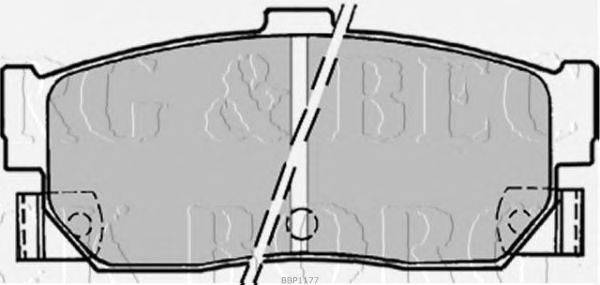 Комплект тормозных колодок, дисковый тормоз BORG & BECK BBP1177
