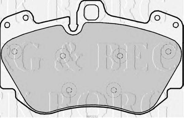 Комплект тормозных колодок, дисковый тормоз BORG & BECK BBP2232