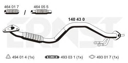 Труба выхлопного газа ERNST 140430