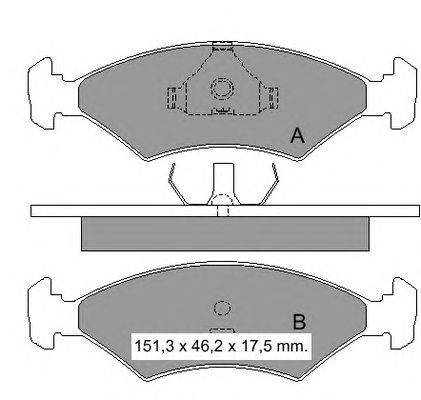 Комплект тормозных колодок, дисковый тормоз VEMA 832193