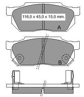 Комплект тормозных колодок, дисковый тормоз VEMA 833410