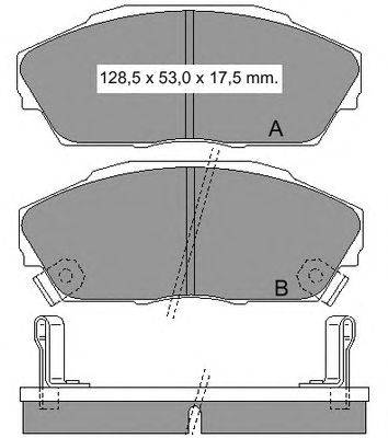 Комплект тормозных колодок, дисковый тормоз VEMA 21447