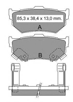 Комплект тормозных колодок, дисковый тормоз VEMA 834640