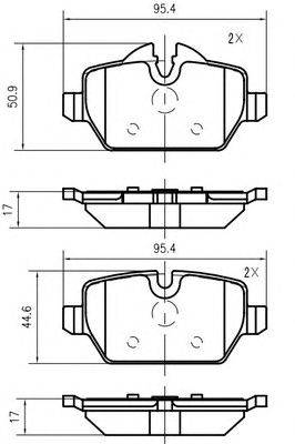 Комплект тормозных колодок, дисковый тормоз BMW 34216788183