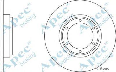 Тормозной диск APEC braking DSK128