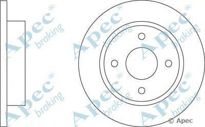 Тормозной диск APEC braking DSK163