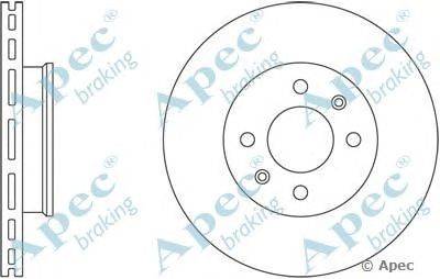 Тормозной диск APEC braking DSK2412