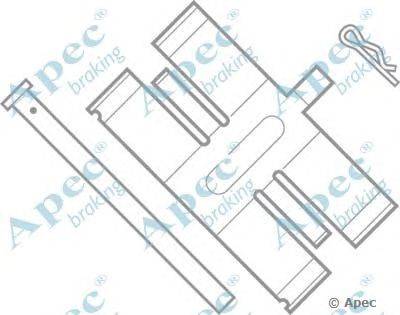 Комплектующие, тормозные колодки APEC braking KIT403