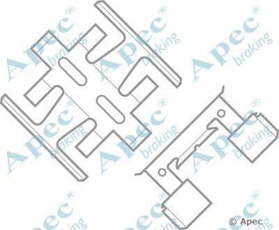 Комплектующие, тормозные колодки APEC braking KIT406