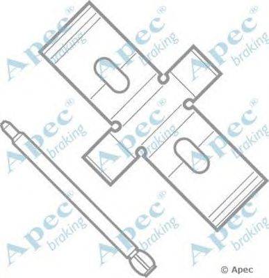 Комплектующие, тормозные колодки APEC braking KIT407