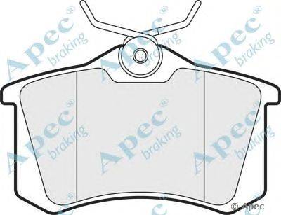 Комплект тормозных колодок, дисковый тормоз APEC braking PAD1020