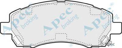 Комплект тормозных колодок, дисковый тормоз APEC braking PAD1097