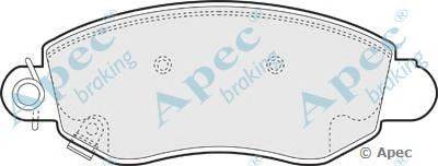 Комплект тормозных колодок, дисковый тормоз APEC braking PAD1167