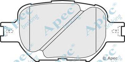 Комплект тормозных колодок, дисковый тормоз APEC braking PAD1180