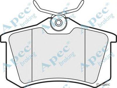 Комплект тормозных колодок, дисковый тормоз APEC braking PAD1190