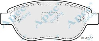 Комплект тормозных колодок, дисковый тормоз APEC braking PAD1194