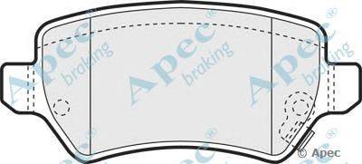 Комплект тормозных колодок, дисковый тормоз APEC braking PAD1286