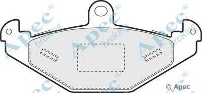 Комплект тормозных колодок, дисковый тормоз APEC braking PAD1357