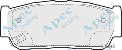 Комплект тормозных колодок, дисковый тормоз APEC braking PAD1380