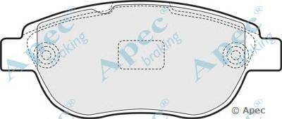 Комплект тормозных колодок, дисковый тормоз APEC braking PAD1450