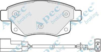Комплект тормозных колодок, дисковый тормоз APEC braking PAD1477